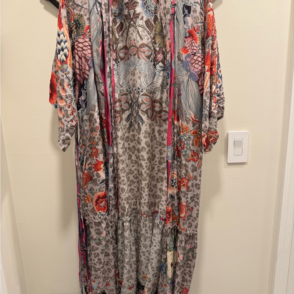 Johnny Was Multicolor Floral Kimono